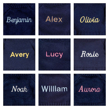 Bashful Luxe Bunny Luna with Personalized Navy Jumper | Jellycat