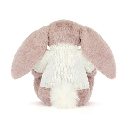 Bashful Luxe Bunny Rosa with Personalized Cream Jumper | Jellycat