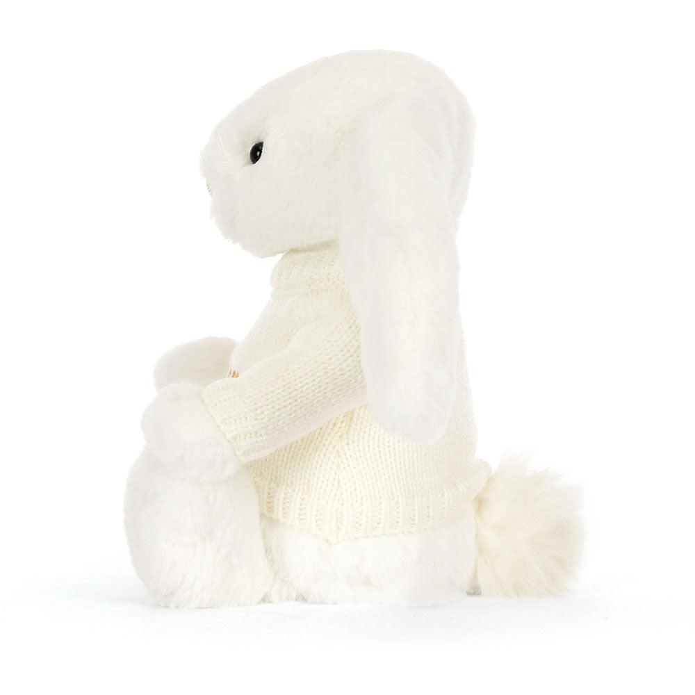 Bashful Luxe Bunny Luna with Personalized Cream Jumper | Jellycat
