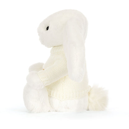Bashful Luxe Bunny Luna with Personalized Cream Jumper | Jellycat