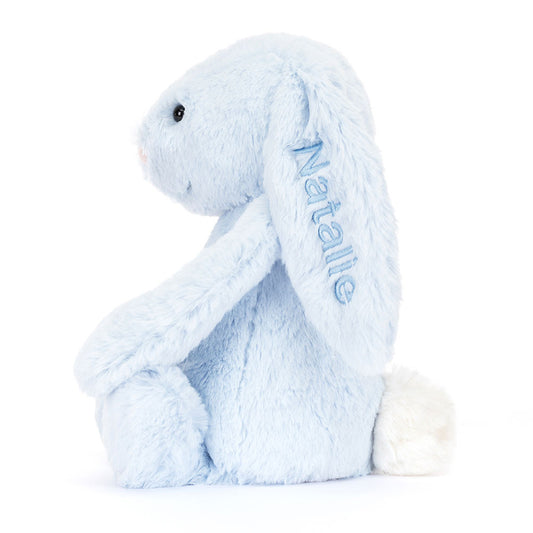 Personalized Bashful Blue Bunny Medium | Jellycat