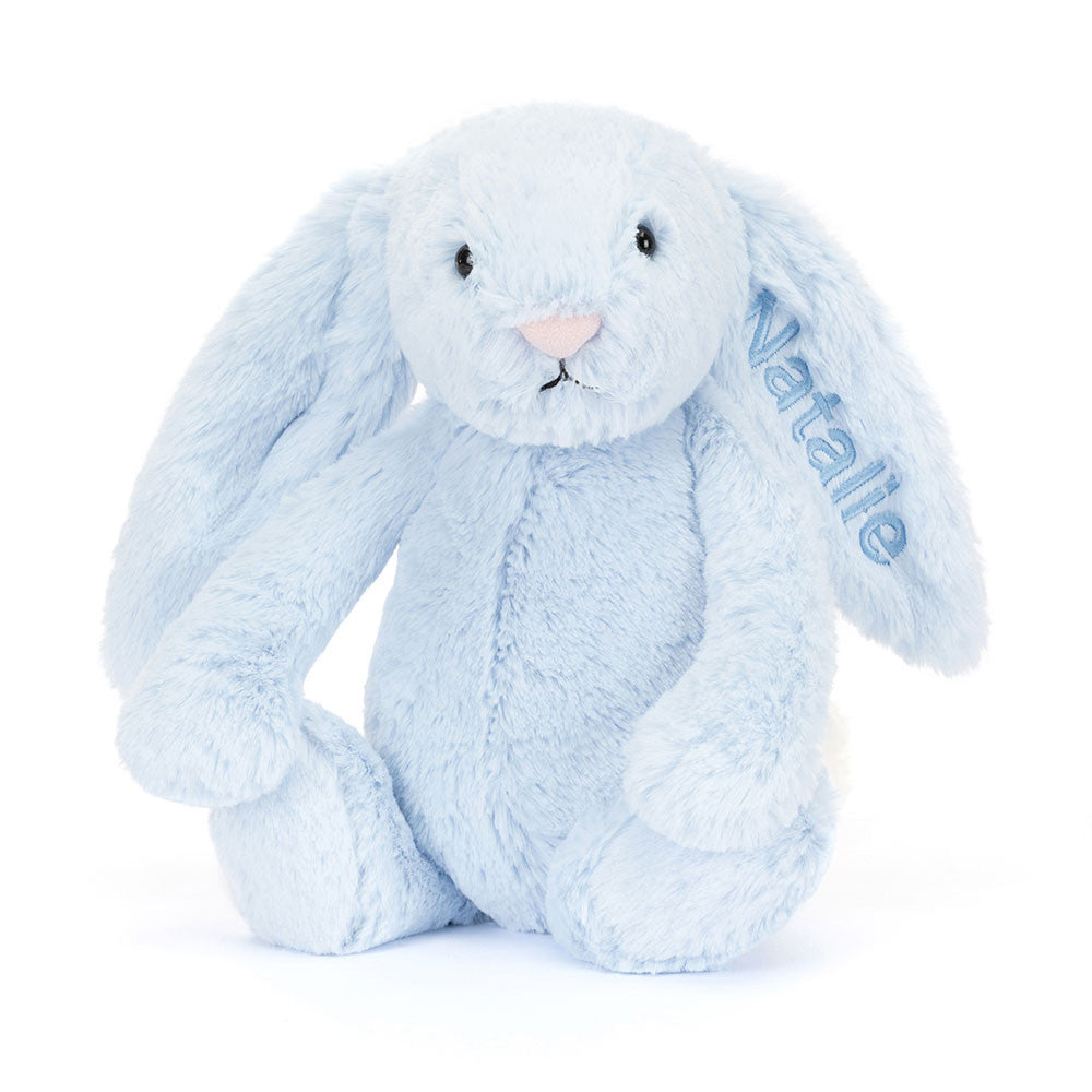 Personalized Bashful Blue Bunny Medium | Jellycat
