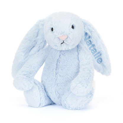 Personalized Bashful Blue Bunny Medium | Jellycat