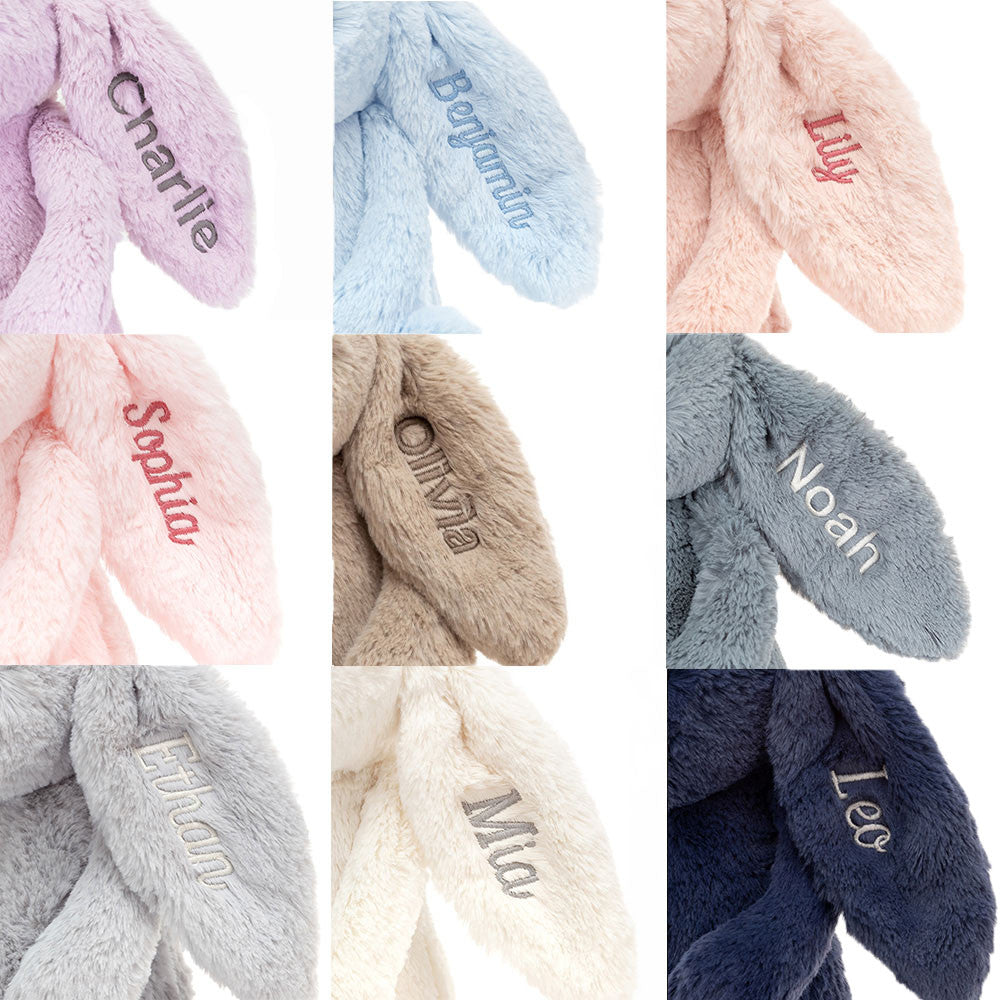 Personalized Bashful Luxe Bunny Rosa Medium | Jellycat