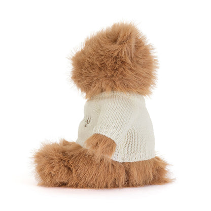 Bartholomew Bear Bouffant with Personalized Cream Jumper | Jellycat