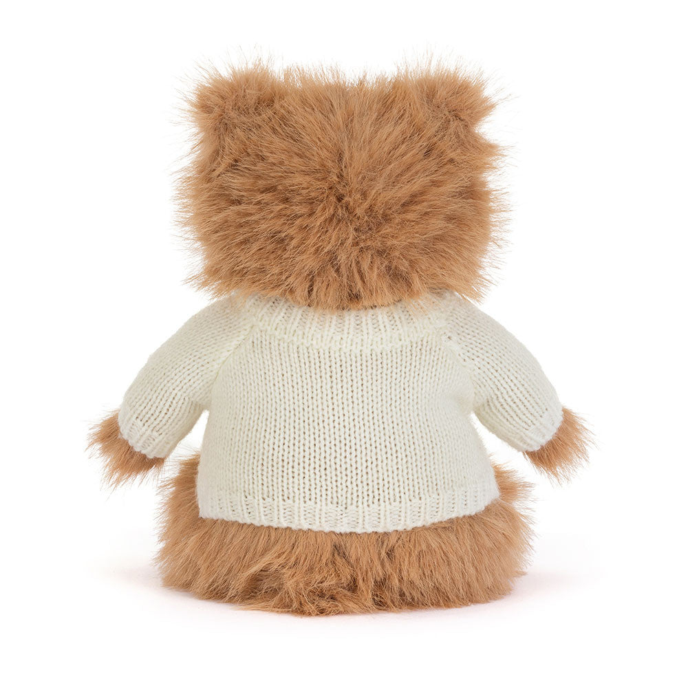 Bartholomew Bear Bouffant with Personalized Cream Jumper | Jellycat