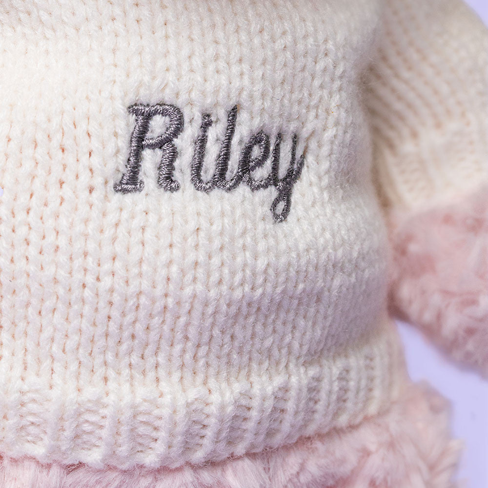 Leola Bear with Personalized Cream Jumper | Jellycat