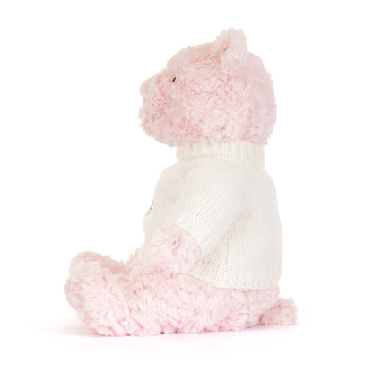 Leola Bear with Personalized Cream Jumper | Jellycat