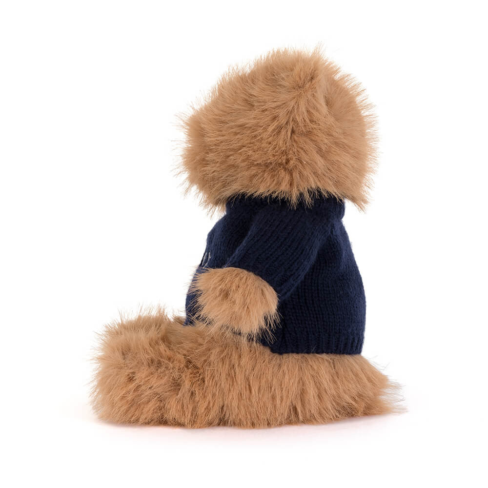 Bartholomew Bear Bouffant with Personalized Navy Jumper | Jellycat