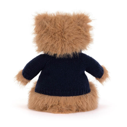 Bartholomew Bear Bouffant with Personalized Navy Jumper | Jellycat