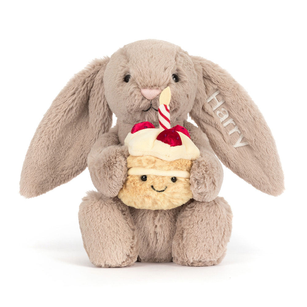 Personalized Bashful Beige Bunny 'Birthday' | Jellycat