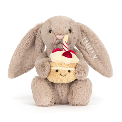 Personalized Bashful Beige Bunny 'Birthday' | Jellycat