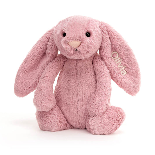Personalized Bashful Tulip Pink Bunny Medium | Jellycat