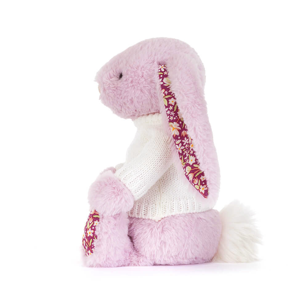 Thistlepop Blossom Luxe Bunny with Personalized Cream Jumper | Jellycat