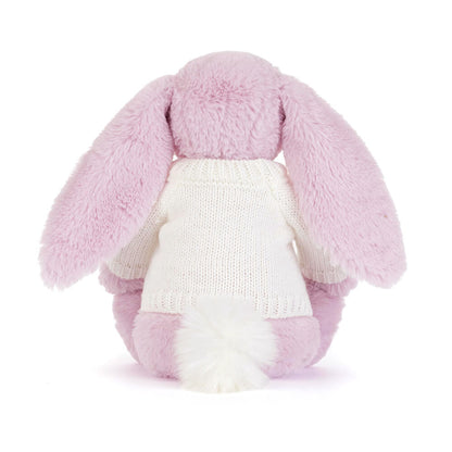 Thistlepop Blossom Luxe Bunny with Personalized Cream Jumper | Jellycat