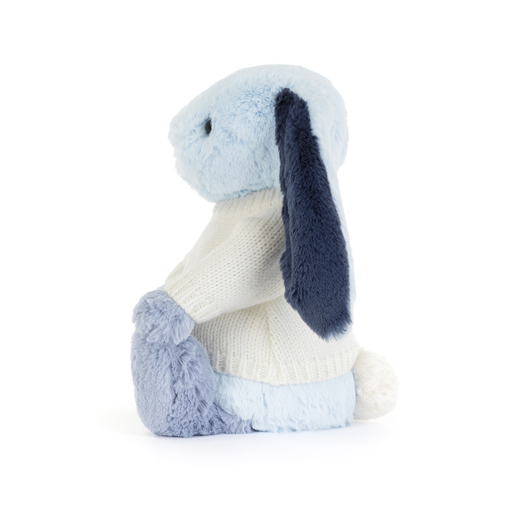 Puddlesea Bunny with Personalized Cream Jumper | Jellycat
