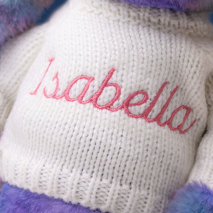 Zodihop Luxe Bunny with Personalized Cream Jumper | Jellycat