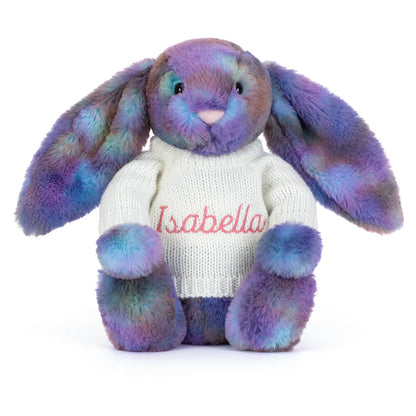 Zodihop Luxe Bunny with Personalized Cream Jumper | Jellycat