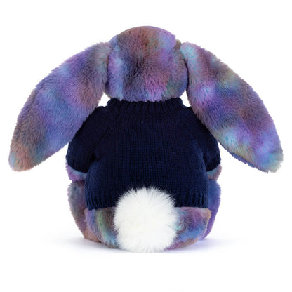 Zodihop Luxe Bunny with Personalized Navy Jumper | Jellycat