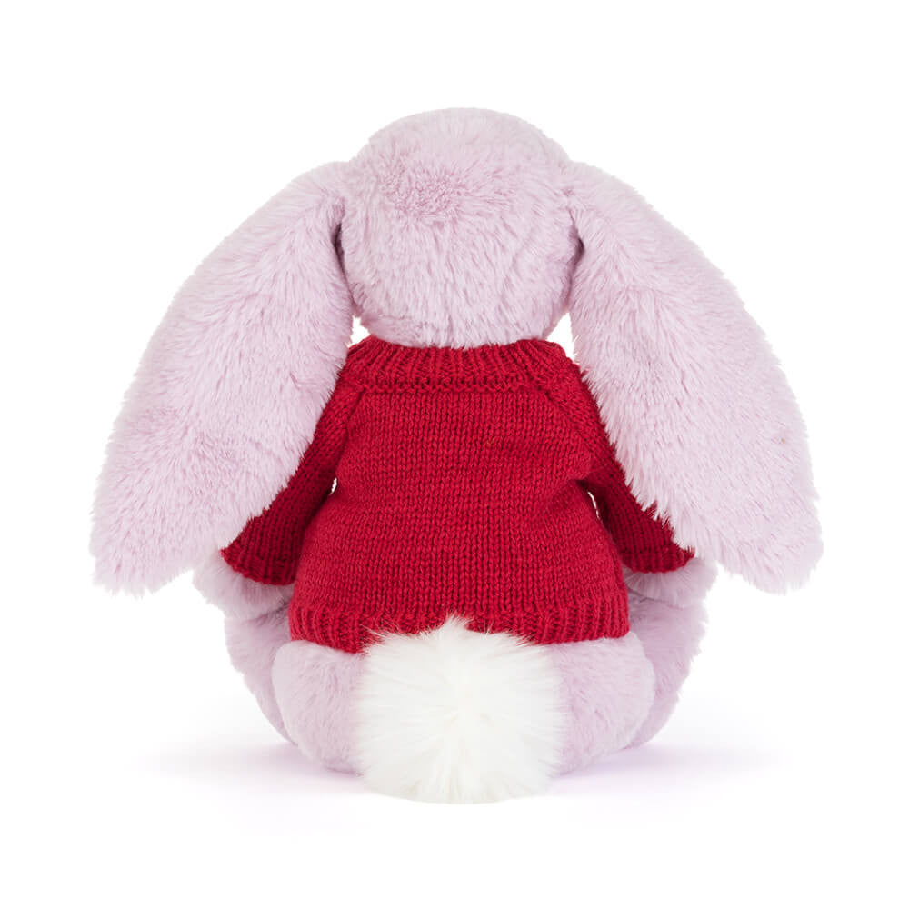 Thistlepop Blossom Luxe Bunny with Personalized Red Jumper | Jellycat