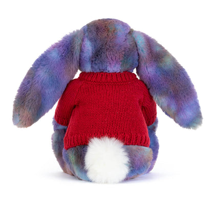 Zodihop Luxe Bunny with Personalized Red Jumper | Jellycat