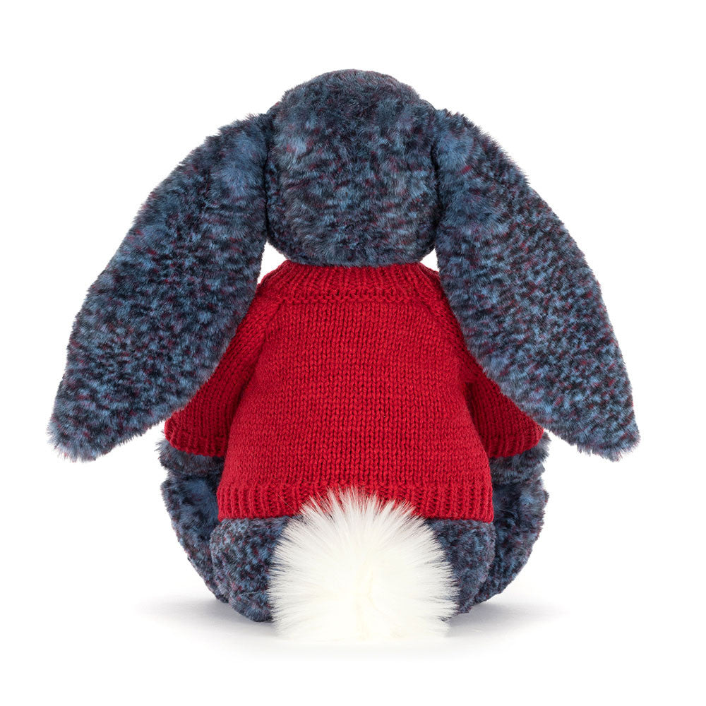 Hopscone Luxe Bunny with Personalized Red Jumper | Jellycat