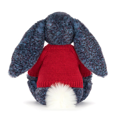 Hopscone Luxe Bunny with Personalized Red Jumper | Jellycat