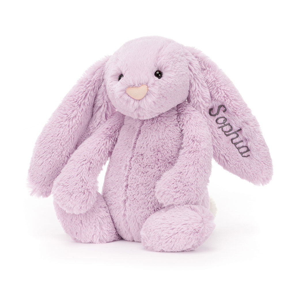 Personalized Bashful Lilac Bunny Medium | Jellycat