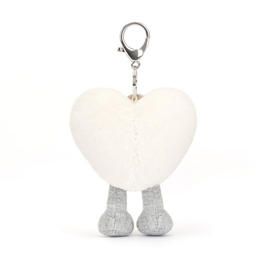 Amuseables Cream Heart Bag Charm | Jellycat