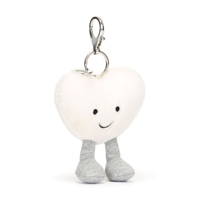 Amuseables Cream Heart Bag Charm | Jellycat
