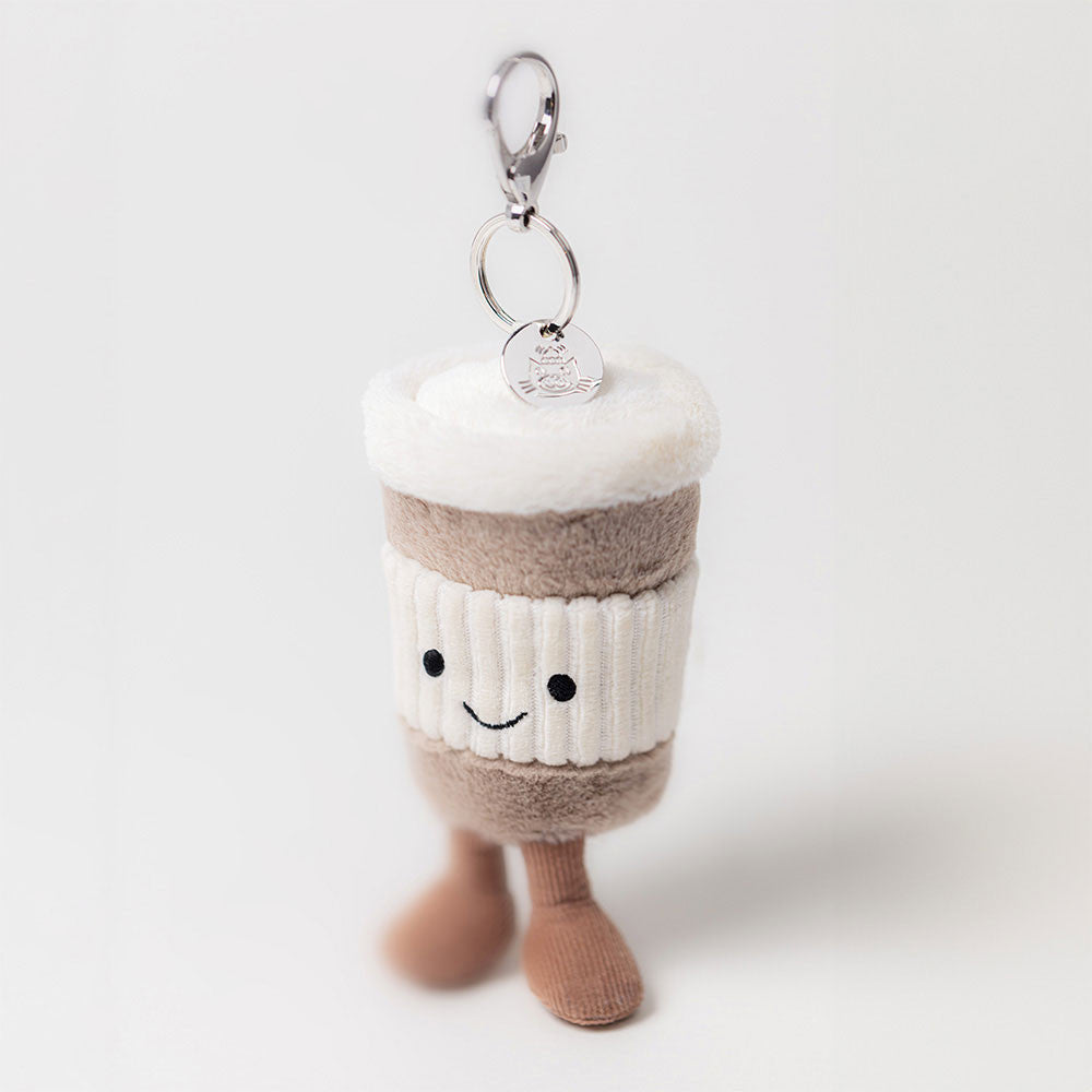Amuseables Coffee-to-Go Bag Charm | Jellycat