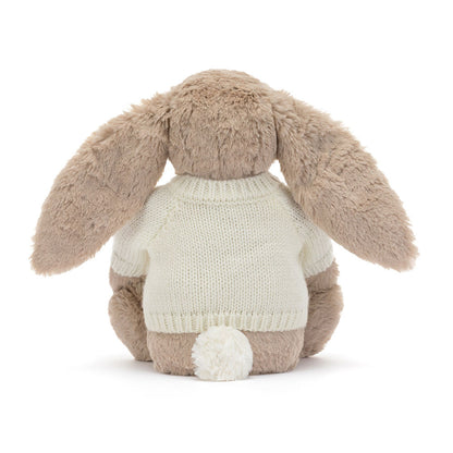Blossom Beige Bunny 'Petal' with Personalized Cream Jumper | Jellycat