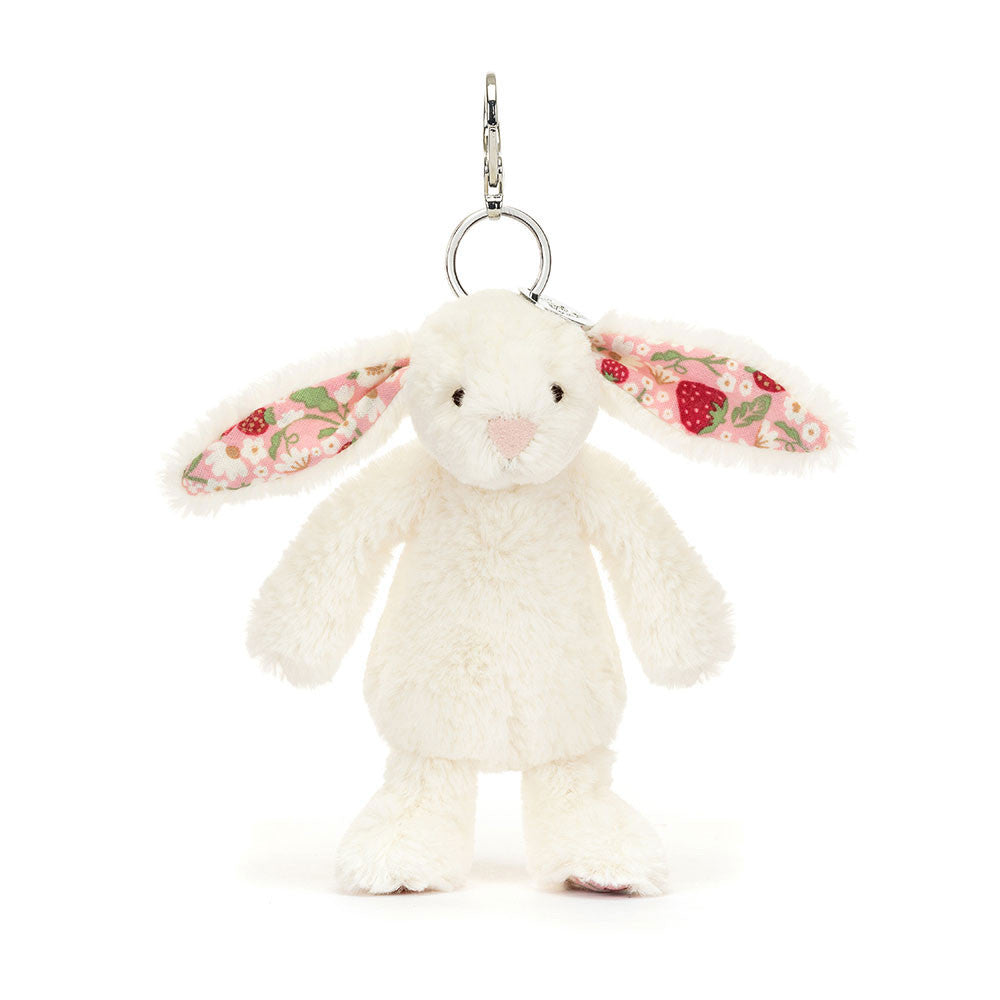 Blossom Cream Bunny 'Berry' Bag Charm | Jellycat