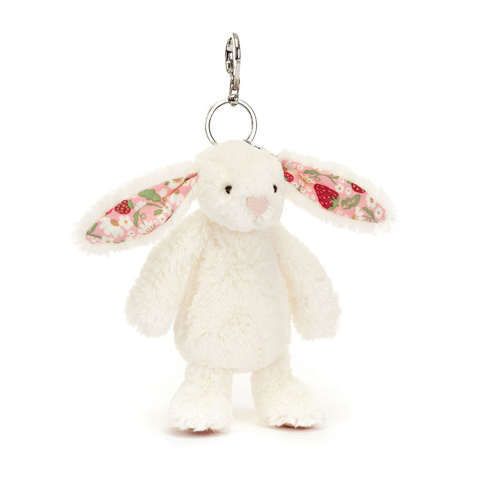 Blossom Cream Bunny 'Berry' Bag Charm | Jellycat