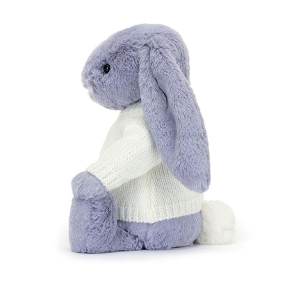 Bashful Viola Bunny with Personalized Cream Jumper | Jellycat
