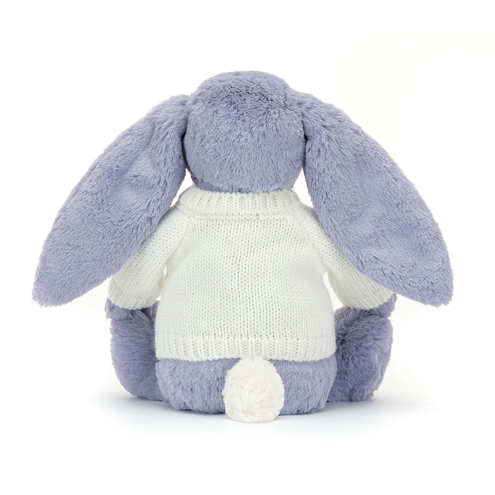 Bashful Viola Bunny with Personalized Cream Jumper | Jellycat