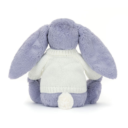 Bashful Viola Bunny with Personalized Cream Jumper | Jellycat
