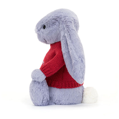 Bashful Viola Bunny with Personalized Red Jumper | Jellycat