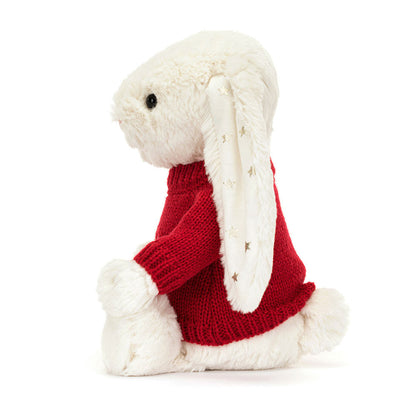 Bashful Twinkle Bunny with Personalized Red Jumper | Jellycat