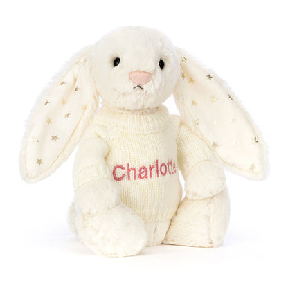 Bashful Twinkle Bunny with Personalized Cream Jumper | Jellycat